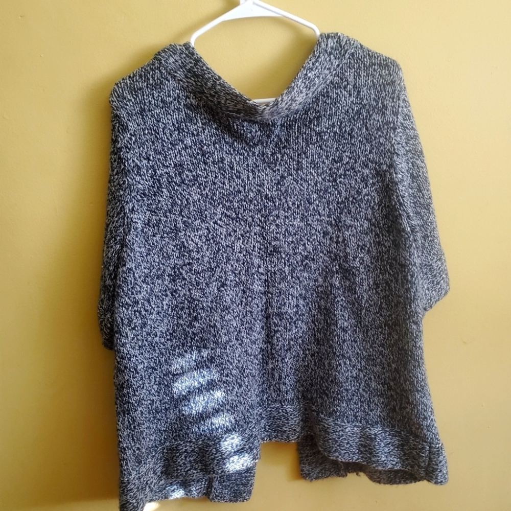 Poncho gray women's apparel
